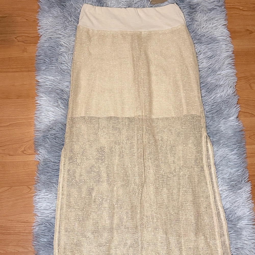 Chic Cream Maxi Skirt